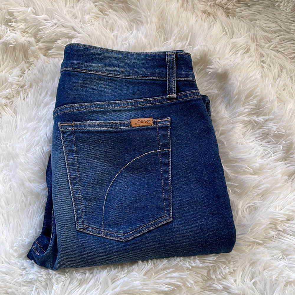 Joe’s jeans skinny side 30 like new soft dark blue